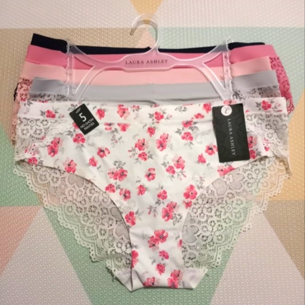 LAURA ASHLEY 5 Panties Set Size Large
